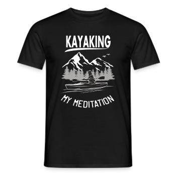 Kayaking funny saying - Men's T-Shirt - black - Front - AI Model Male 178 light (178cm)