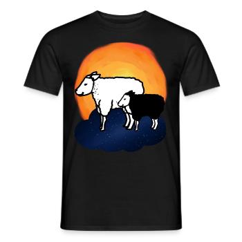 Ciel étoilé Mouton Mouton Agneau Céleste - T-shirt homme - noir - Devant - AI Model Male 178 light (178cm)