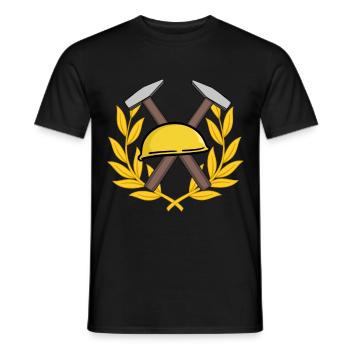 Handwerker Helm Hammer Baustelle Berufe Job - Männer T-Shirt - Schwarz - Vorne - AI Model Male 178 light (178cm)