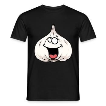 Gemüse Knoblauch Knobi Zwiebel Koch Küche gesund - Männer T-Shirt - Schwarz - Vorne - AI Model Male 178 light (178cm)