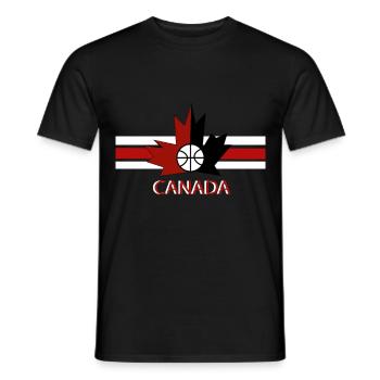 basketball canada - T-shirt homme - noir - Devant - AI Model Male 178 light (178cm)