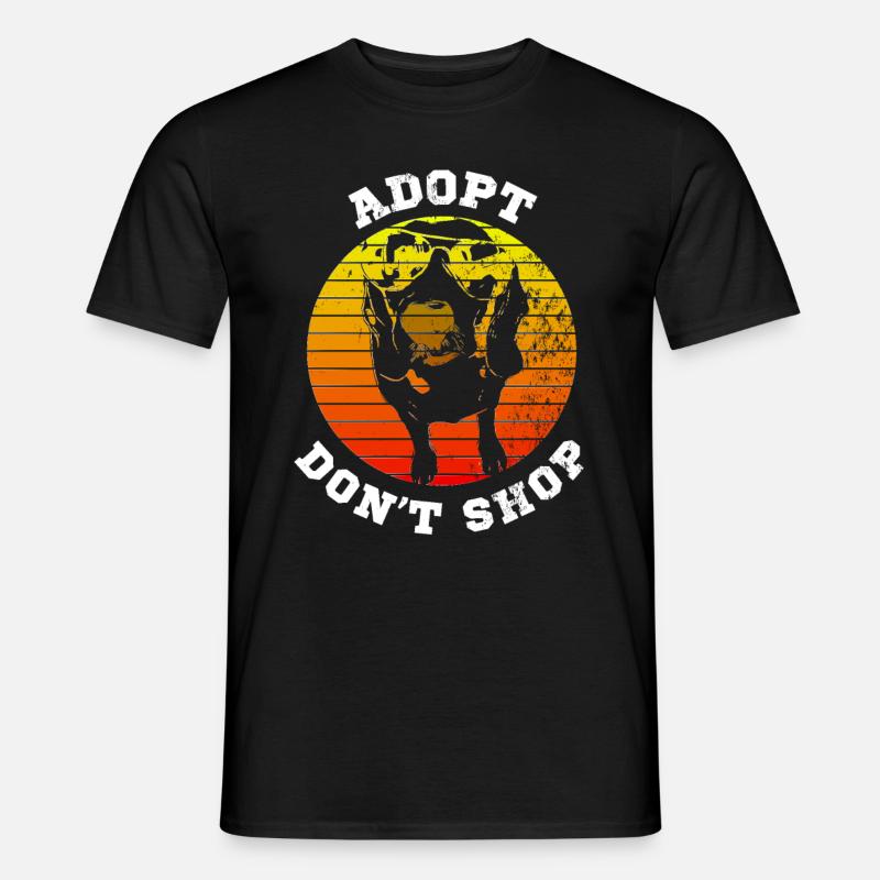 adopt don't shop - Männer T-Shirt - Schwarz