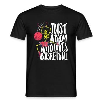 Un garçon qui aime le basket - T-shirt homme - noir - Devant - AI Model Male 178 light (178cm)