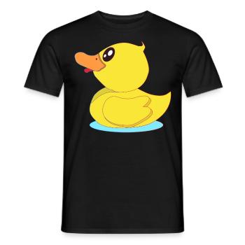 Kleine Gummi Ente - Männer T-Shirt - Schwarz - Vorne - AI Model Male 178 light (178cm)
