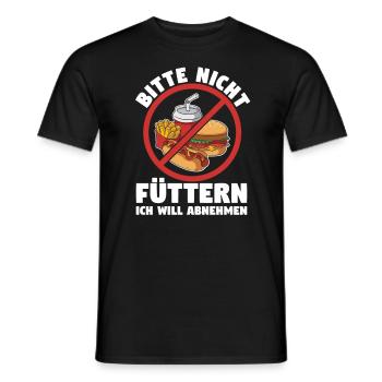 Abnehmen Diät Bitte nicht Füttern - Männer T-Shirt - Schwarz - Vorne - AI Model Male 178 light (178cm)