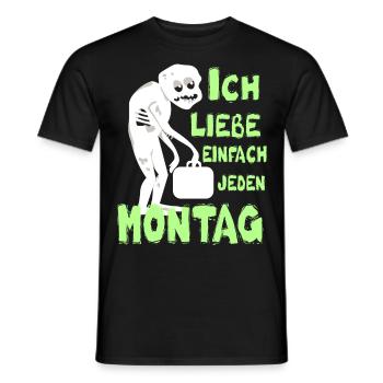 Liebe einfach jeden Montag - Männer T-Shirt - Schwarz - Vorne - AI Model Male 178 light (178cm)
