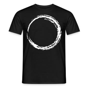 Circle White Geometry - Men's T-Shirt - black - Front - AI Model Male 178 light (178cm)