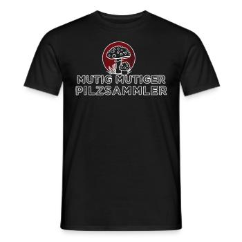 pilzesammler pilzsucher pilzsuche - Männer T-Shirt - Schwarz - Vorne - AI Model Male 178 light (178cm)
