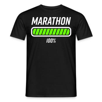 Marathon Marathon Runner Loading - Men's T-Shirt - black - Front - AI Model Male 178 light (178cm)