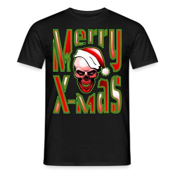 Joyeux Noël - Merry X-Mas - T-shirt homme - noir - Devant - AI Model Male 178 light (178cm)