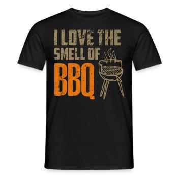 Grillen Rauchen Ich liebe den Geruch von BBQ Grill - Männer T-Shirt - Schwarz - Vorne - AI Model Male 178 light (178cm)