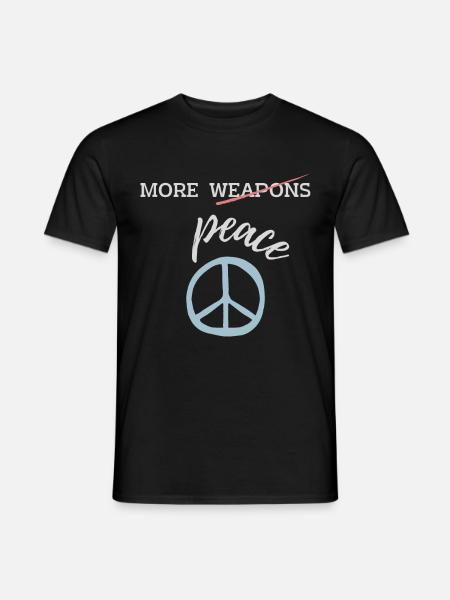 more (weapons) peace - Men's T-Shirt - black