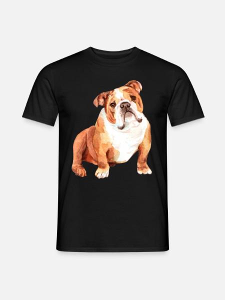 Bulldog and Bulldog face - Men's T-Shirt - black