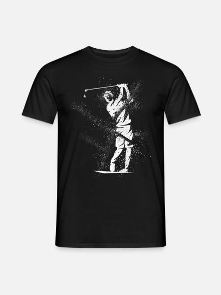 Golf, Golf, Golfeur, Sport, Hobby, Splash, Grunge - T-shirt homme - noir