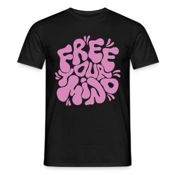 Libérez votre - T-shirt homme - noir - Devant - AI Model Male 178 light (178cm)