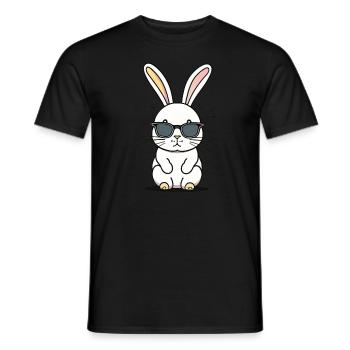 Rabbit sunglasses - Men's T-Shirt - black - Front - AI Model Male 178 light (178cm)
