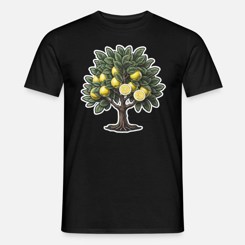 Zitronenbaum - Männer T-Shirt - Schwarz