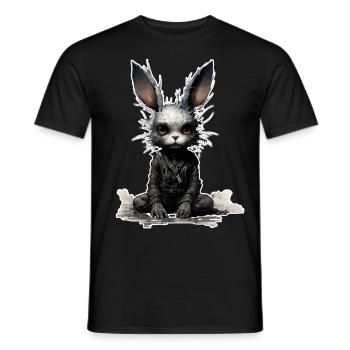 Freakiger Apokalypsen Hase - Männer T-Shirt - Schwarz - Vorne - AI Model Male 178 light (178cm)