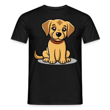 Niedliches Hundedesign für Hundebesitzer - Männer T-Shirt - Schwarz - Vorne - AI Model Male 178 light (178cm)