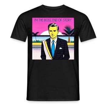 Je suis le chef, fin de l’histoire - T-shirt homme - noir - Devant - AI Model Male 178 light (178cm)