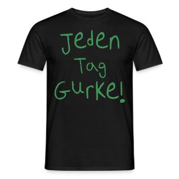 Jeden Tag Gurke - Männer T-Shirt - Schwarz - Vorne - AI Model Male 178 light (178cm)