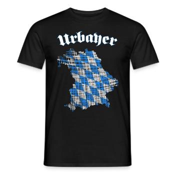 Bayern, bayrisches original, Urbayer, Minga - Männer T-Shirt - Schwarz - Vorne - AI Model Male 178 light (178cm)