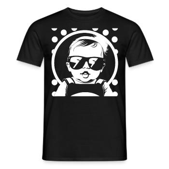 Lustiges Kleinkind mit Sonnenbrille Cooles Baby - Männer T-Shirt - Schwarz - Vorne - AI Model Male 178 light (178cm)