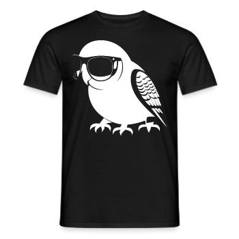 Funny Bird Wearing Sunglasses Cool Bourke's Parak - Men's T-Shirt - black - Front - AI Model Male 178 light (178cm)