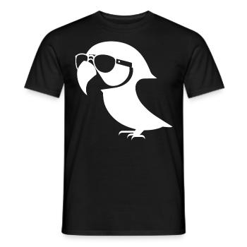 Lustiger Vogel mit Sonnenbrille Cool Bourke's Parak - Männer T-Shirt - Schwarz - Vorne - AI Model Male 178 light (178cm)