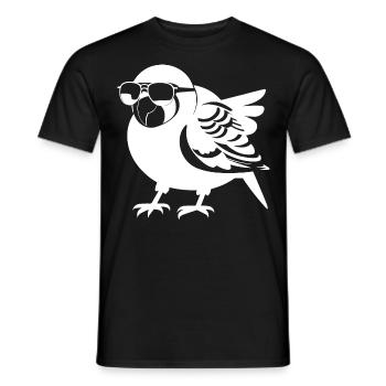 Lustiger Vogel mit Sonnenbrille Cool Bourke's Parak - Männer T-Shirt - Schwarz - Vorne - AI Model Male 178 light (178cm)