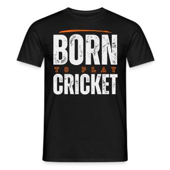 Geboren, um Cricket zu spielen. - Männer T-Shirt - Schwarz - Vorne - AI Model Male 178 light (178cm)