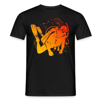 Plongée sous-marine Scuba Tauchen Plongée Tauchen - T-shirt homme - noir - Devant - AI Model Male 178 light (178cm)
