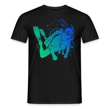 Free Dive Scuba Tauchen Scuba Taucher Scuba Diver - Männer T-Shirt - Schwarz - Vorne - AI Model Male 178 light (178cm)