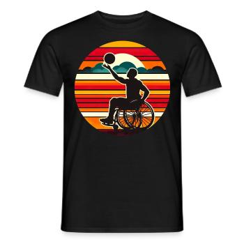 Rollstuhlbasketball Basketball - Männer T-Shirt - Schwarz - Vorne - AI Model Male 178 light (178cm)