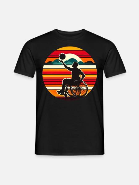 Rollstuhlbasketball Basketball - Männer T-Shirt - Schwarz