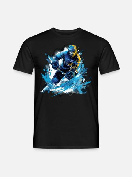 Eishockey Spieler - Cooles Vintage Eishockey Grafi - Männer T-Shirt - Schwarz