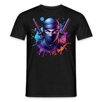 Ninja - Men's T-Shirt - black - Front - AI Model Male 178 light (178cm)