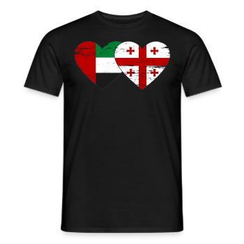 United Arab Emirates Georgia Flag - Men's T-Shirt - black - Front - AI Model Male 178 light (178cm)
