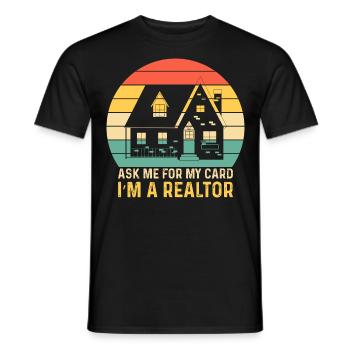 Realtor Real Estate Agent - Men's T-Shirt - black - Front - AI Model Male 178 light (178cm)