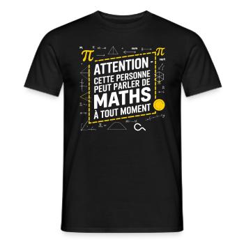 Math Genie mathématique - T-shirt homme - noir - Devant - AI Model Male 178 light (178cm)