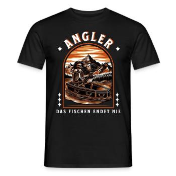 Fish Fishing Angler Fisherman Fishing Hook Gift - Men's T-Shirt - black - Front - AI Model Male 178 light (178cm)