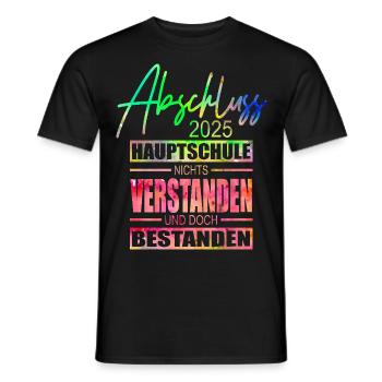 Abschluss Hauptschule 2025 - Männer T-Shirt - Schwarz - Vorne - AI Model Male 178 light (178cm)