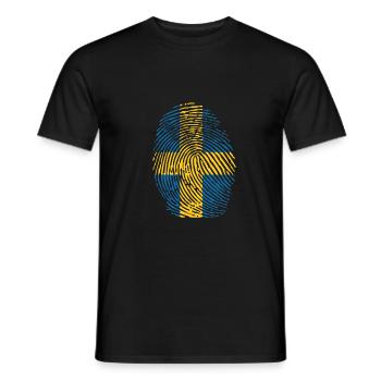 Schweden - Männer T-Shirt - Schwarz - Vorne - AI Model Male 178 light (178cm)