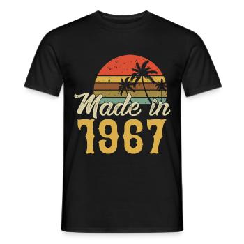 Birthday present made in 1967 - Men's T-Shirt - black - Front - AI Model Male 178 light (178cm)
