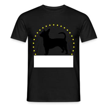 Chihuahua Hund individuell Anpassbar Geschenk - Männer T-Shirt - Schwarz - Vorne - AI Model Male 178 light (178cm)