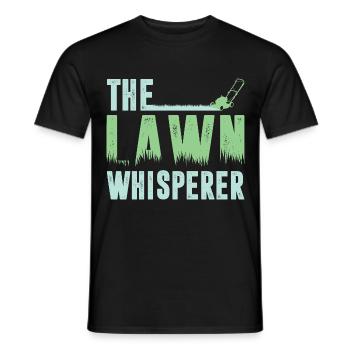 Funny Lawn Mowing The Lawn Whisperer - Men's T-Shirt - black - Front - AI Model Male 178 light (178cm)
