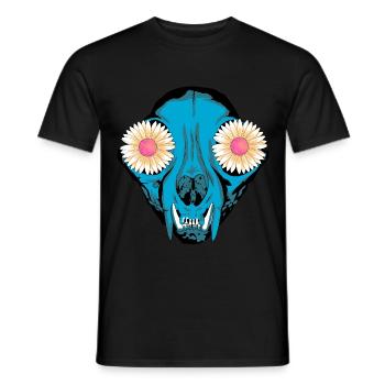 Dark Tier Hund Schädel Skull Fantasy Grufti Gothic - Männer T-Shirt - Schwarz - Vorne - AI Model Male 178 light (178cm)