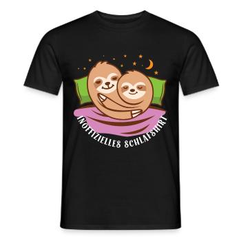 Inoffizielles Schlafshirt Faultier - Männer T-Shirt - Schwarz - Vorne - AI Model Male 178 light (178cm)