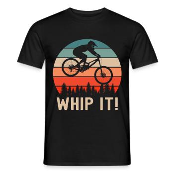 Whip It Mountain Bike Vélo Vtt Descente - T-shirt homme - noir - Devant - AI Model Male 178 light (178cm)