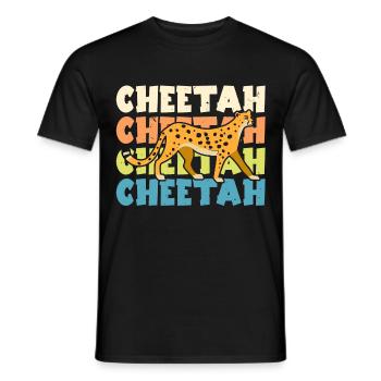 Cheetah Whisperer Gardien de la faune - T-shirt homme - noir - Devant - AI Model Male 178 light (178cm)